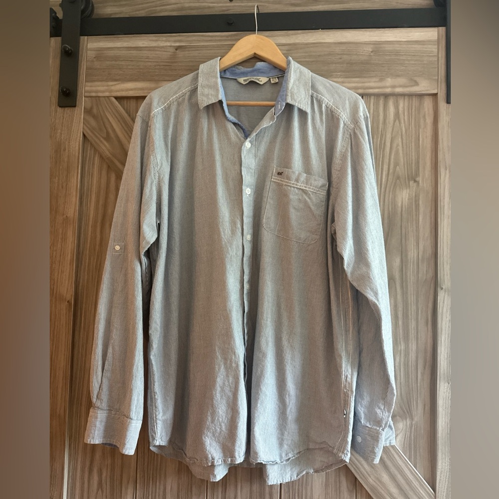 Regatta Great Outdoors men’s blue white stripe button up XL
